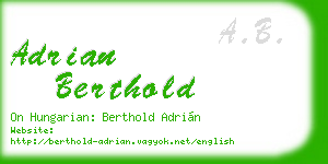 adrian berthold business card